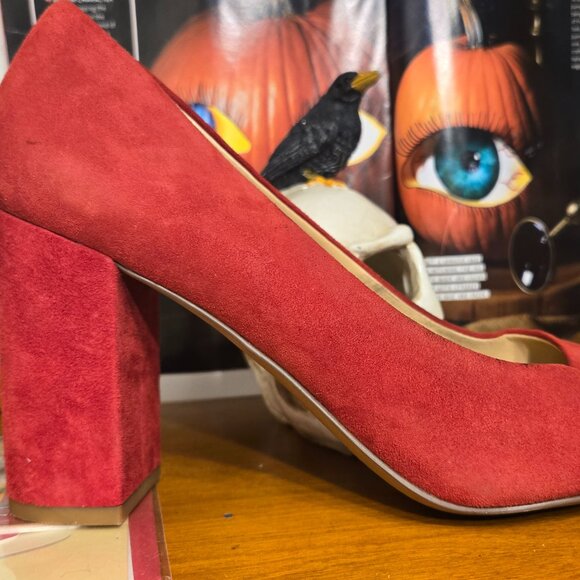 🍂 Autumn Enchantment Heels – Franco Sarto 🍂 Size 9  Suede block heels - Picture 1 of 8